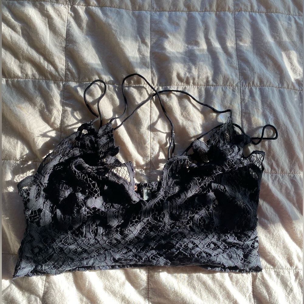free people black intimately bra L